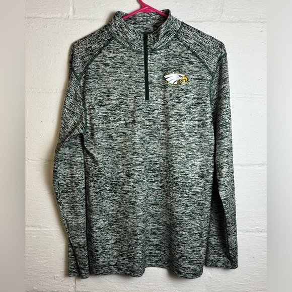 Badger Sport Philadelphia Eagles Womans Quarter Zip Activewear Long Sleeve Shirt - Picture 1 of 7